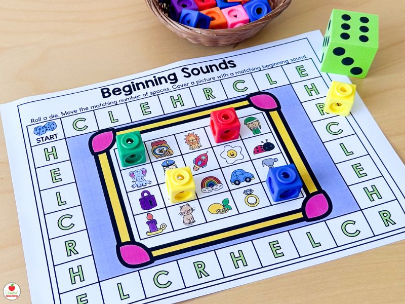 Letter Sound Matching Game Board