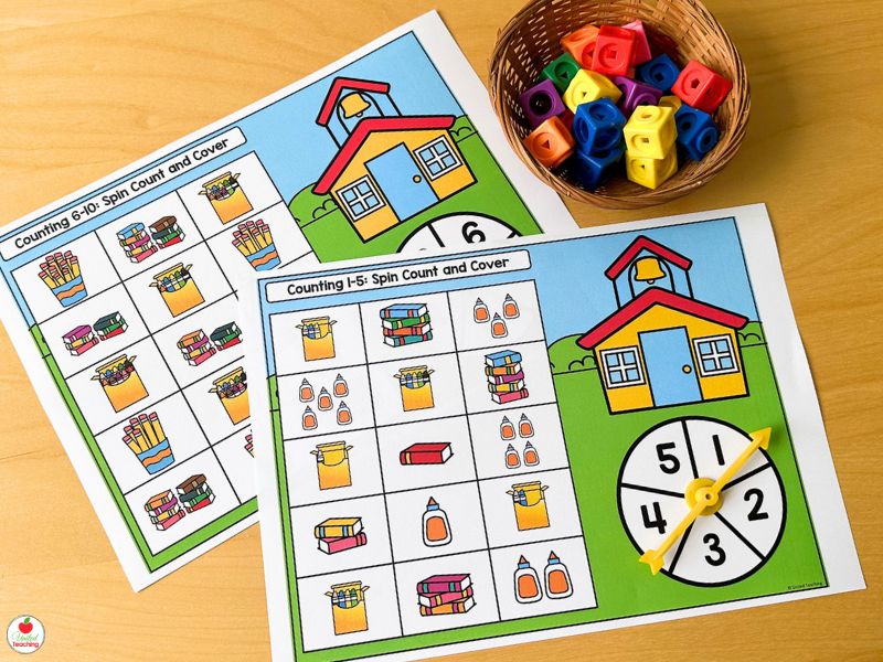 Number Spin Count and Cover Mats for Back to School