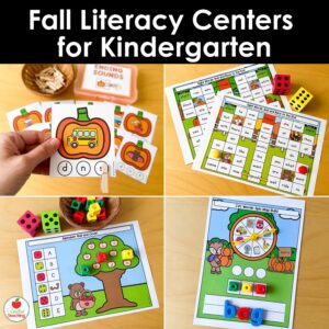 Fall Literacy Centers for Kindergarten Featured Image