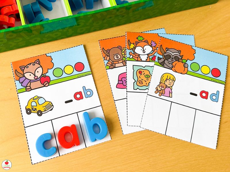Beginning Sounds Word Building Task Cards