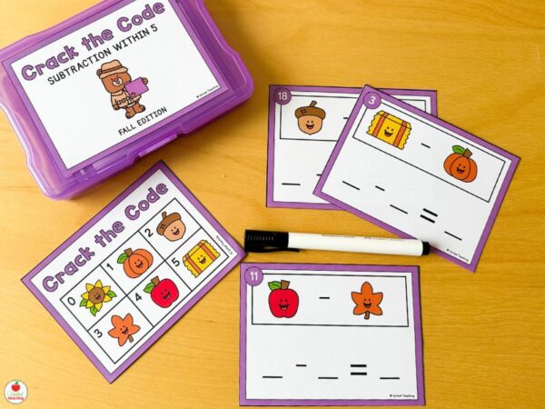 Fall Math Centers for Kindergarten - United Teaching