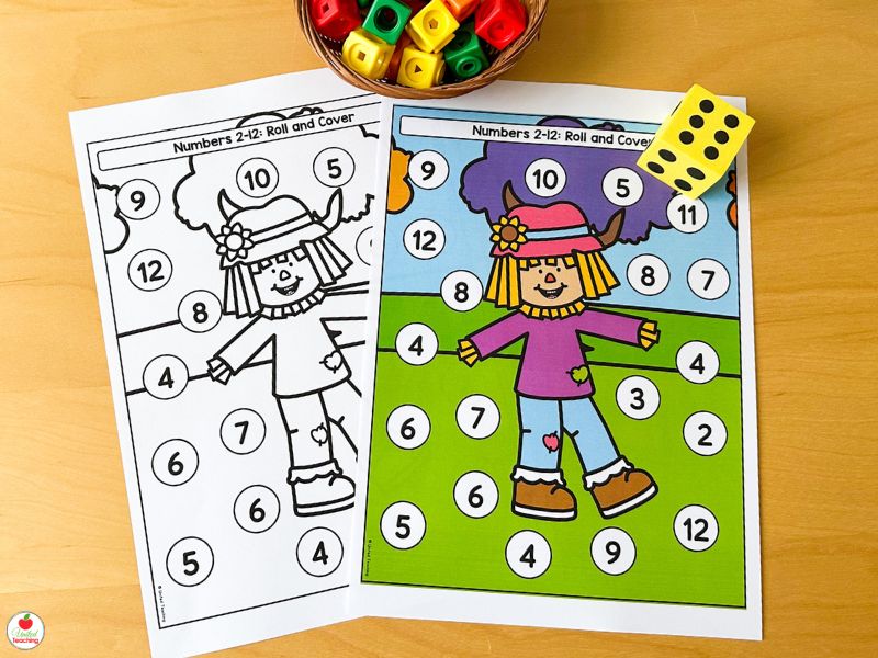 Fall Roll and Cover Mats for Numbers 2-12
