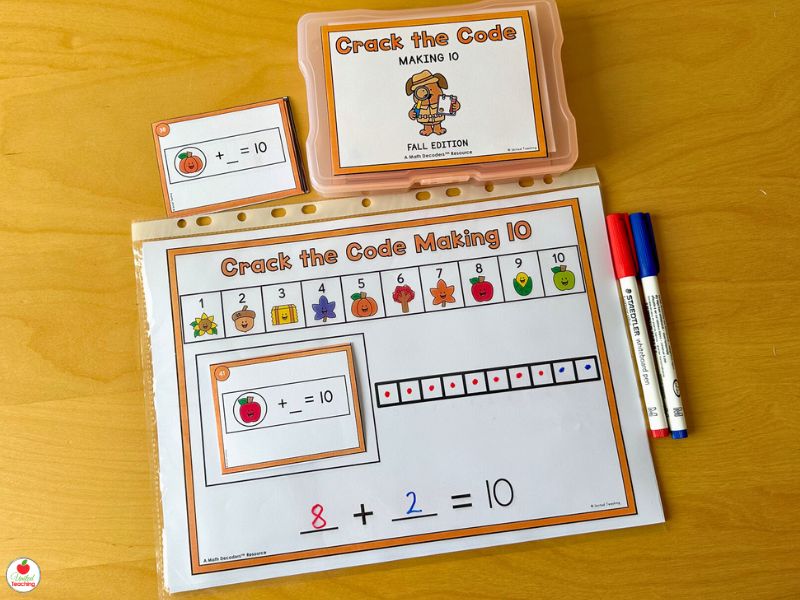 Crack the Code Making Ten Math Rod Strategy Mat
