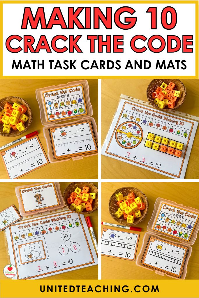 Making 10 Crack the Code Math Decoders™ Task Cards and Mats Pin