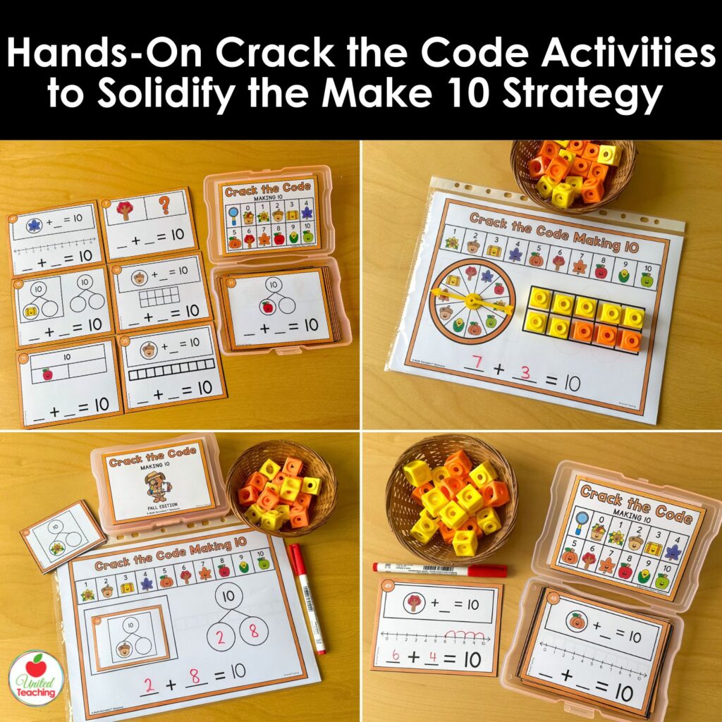 Hands-On Crack the Code Math Activities That Solidify the Make 10 ...