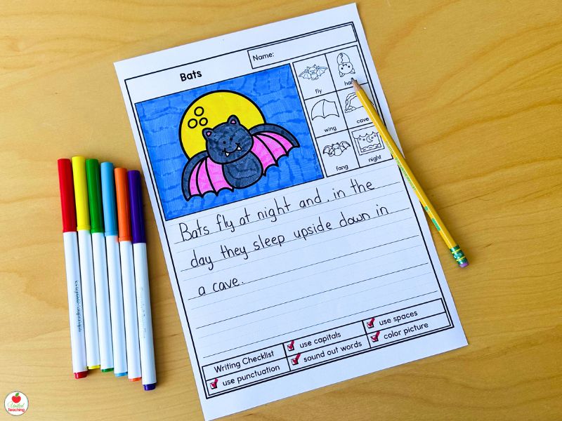 Bats Writing Prompt for October and Halloween