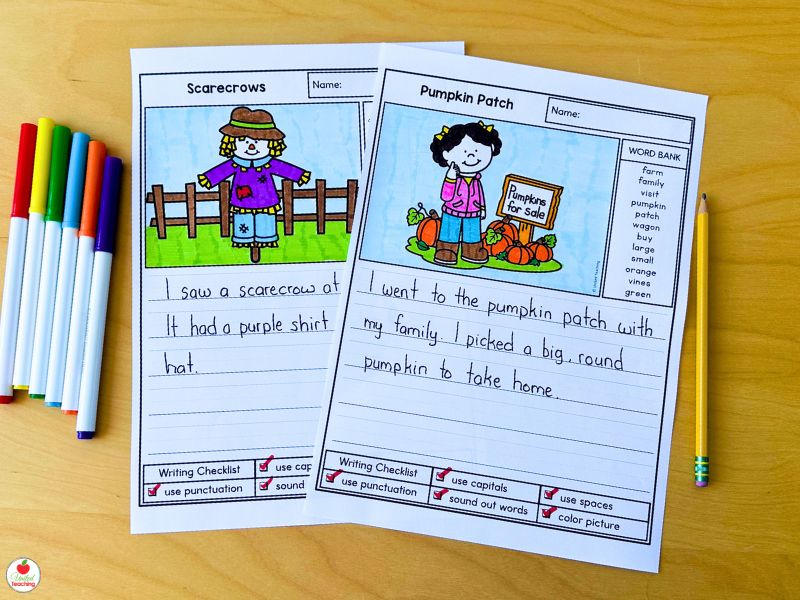 Fall Writing Prompts for the month of October