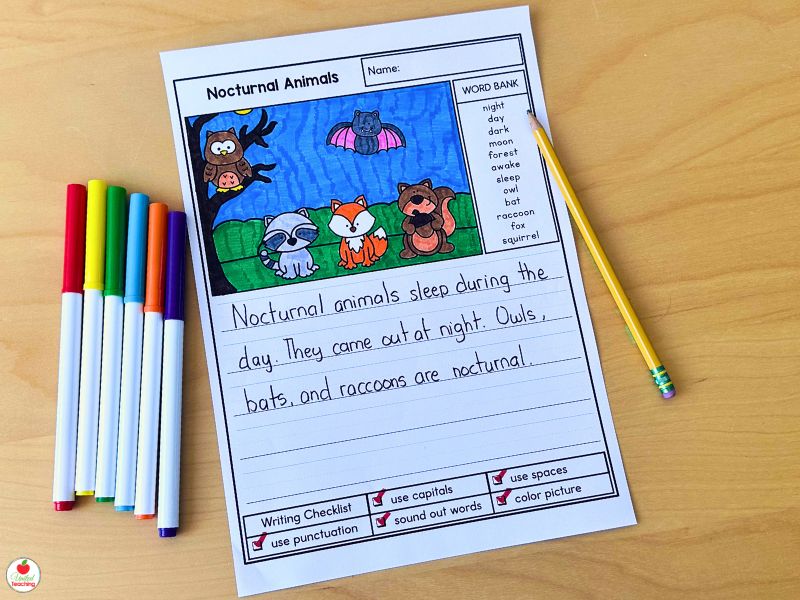 Nocturnal Animals Writing Prompt for Fall