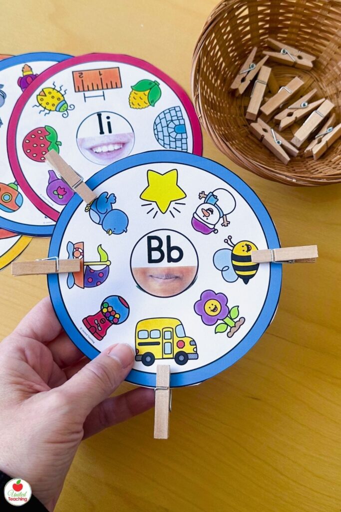 Science of Reading aligned Letter B Beginning Sounds Clip Card