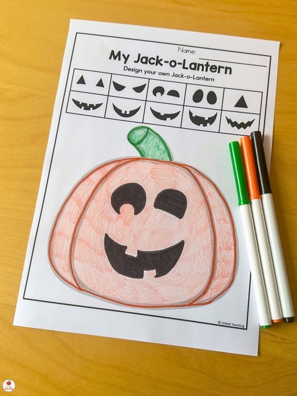 Halloween Design Your Own Jack-o-Lantern Activity