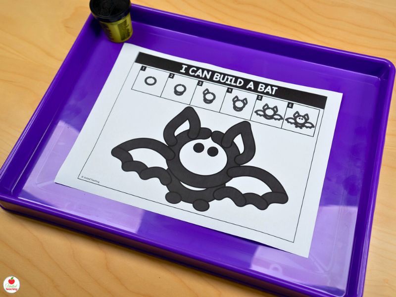 Halloween Bat Play Dough Mat