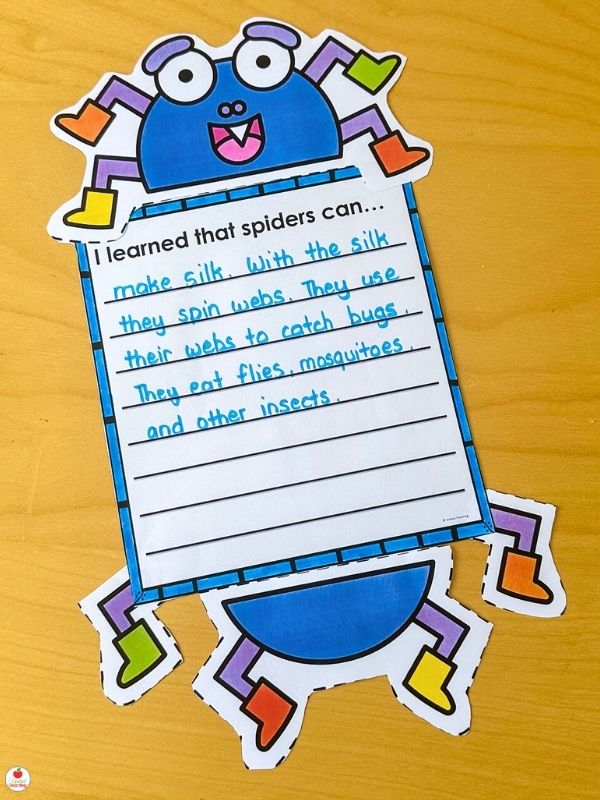 Halloween Spider Research Writing Prompt and Craft