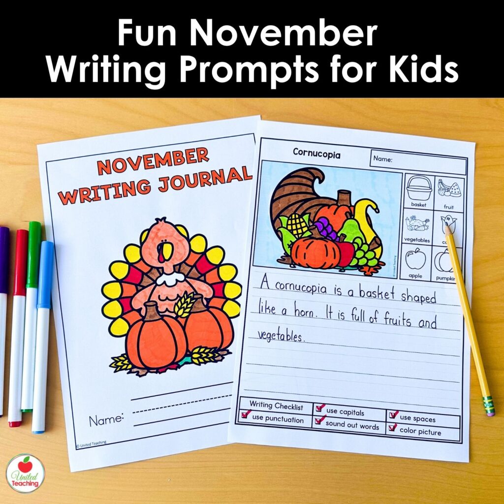 Fun November Writing Prompts for Kids