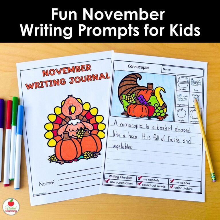 Fun November Writing Prompts for Kids