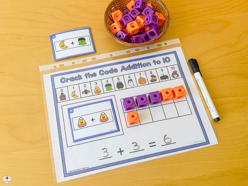 Math Decoders™ Halloween Addition Mat with Ten Frame