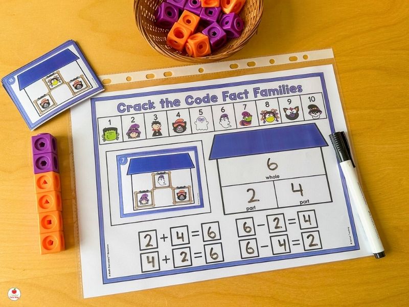 Math Decoders™ Halloween Fact Families Mat for Addition and Subtraction