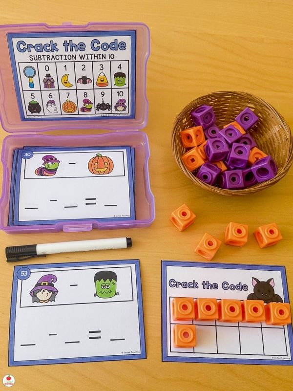 Math Decoders™ Halloween Subtraction Task Cards