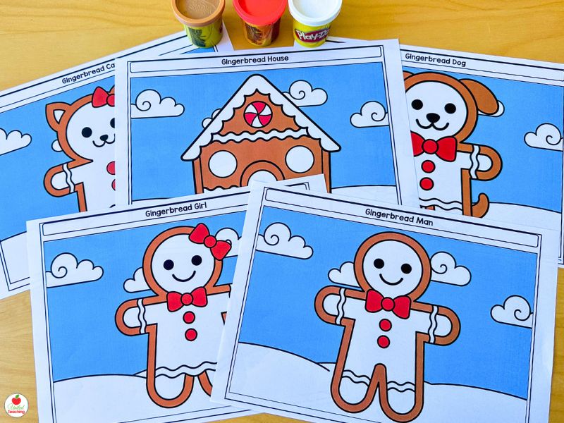 Gingerbread Play Dough Mats