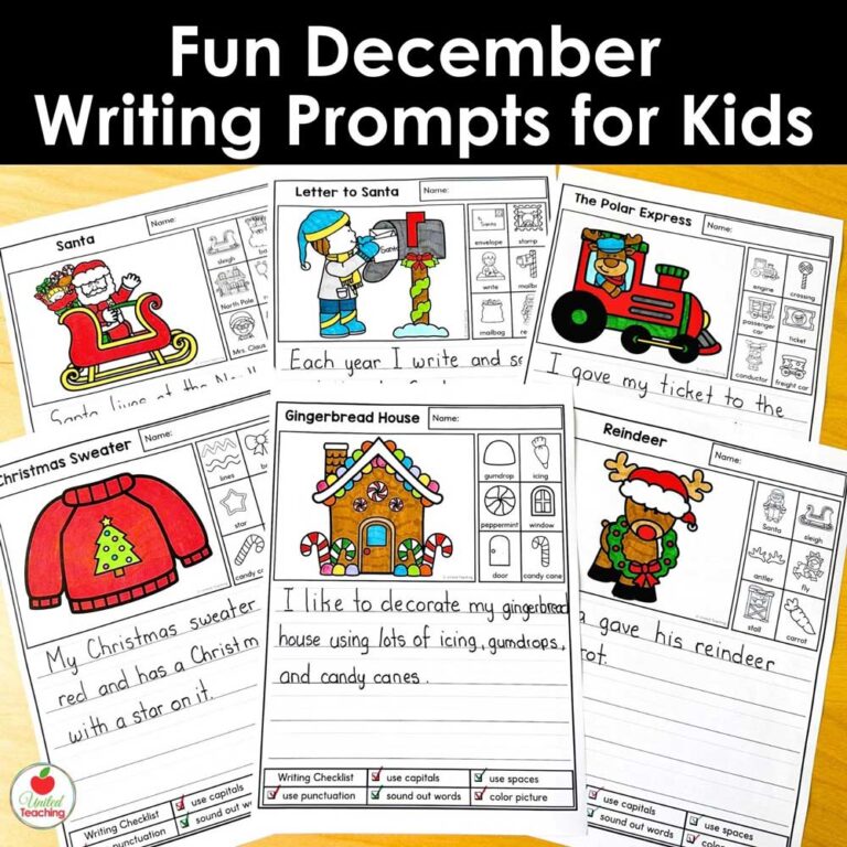 December Writing Prompts for Kids