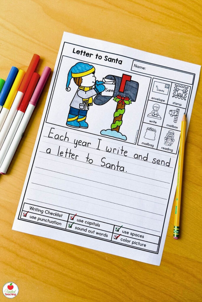 Letter to Santa Writing Prompts for Christmas