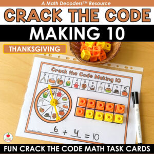 Math Decoders™ Thanksgiving Crack the Code Math Activities for Making 10