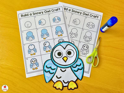 Build a snowy owl craft