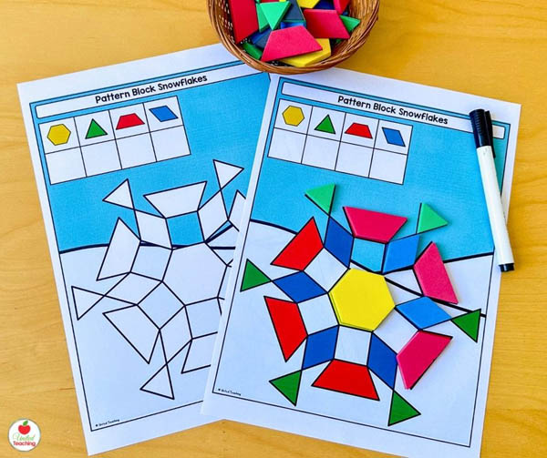 Winter Snowflake Pattern Block Mats