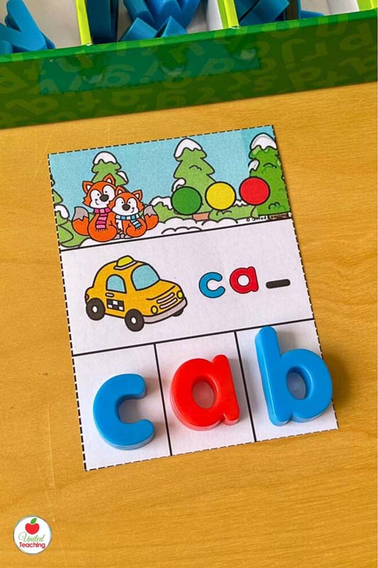 Winter ending sound word building task card