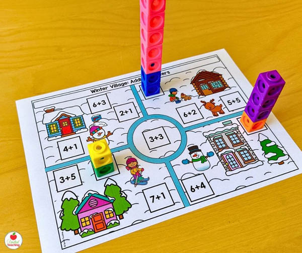 Winter Village Addition Towers Math Mat