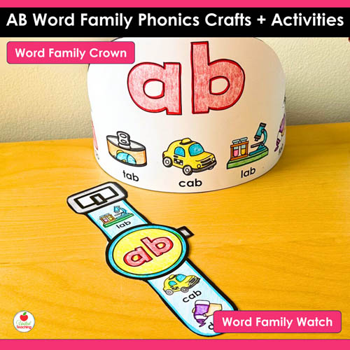 AB Word Family Phonics Crafts and Activities Packet - Image 4