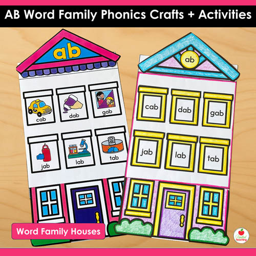 AB Word Family Phonics Crafts and Activities Packet - Image 5