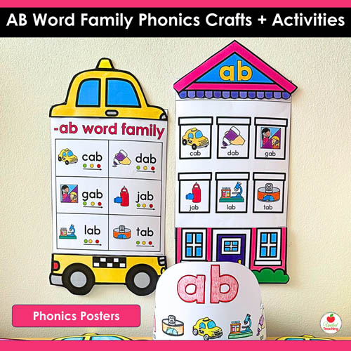 AB Word Family Phonics Crafts and Activities Packet - Image 9