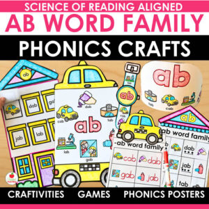 ab word family crafts and activities packet