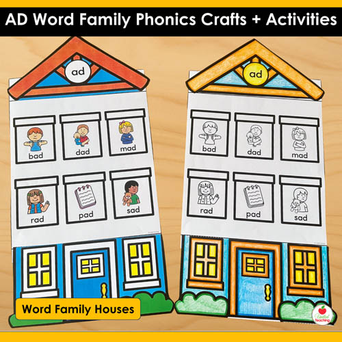 AD Word Family Phonics Crafts and Activities Packet - Image 5