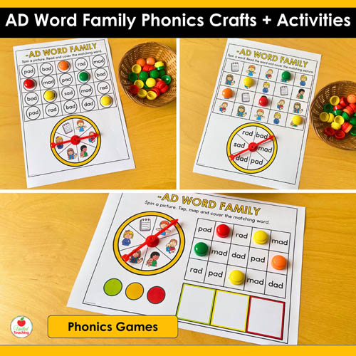 AD Word Family Phonics Crafts and Activities Packet - Image 8