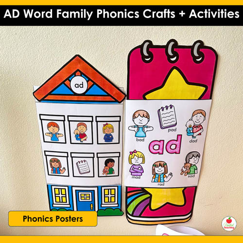 AD Word Family Phonics Crafts and Activities Packet - Image 9