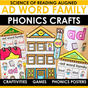 ad word family crafts and activities packet