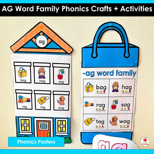 AG Word Family Phonics Crafts and Activities Packet - Image 9
