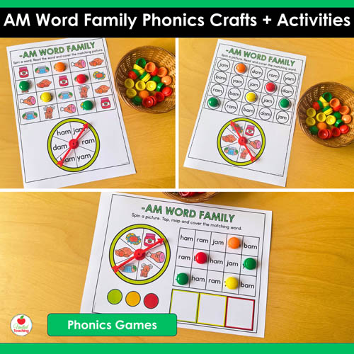AM Word Family Phonics Crafts and Activities Packet - Image 8