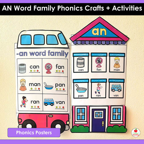 AN Word Family Phonics Crafts and Activities Packet - Image 9