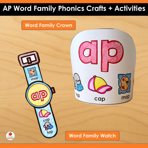 AP Word Family Phonics Crafts and Activities Packet - Image 4