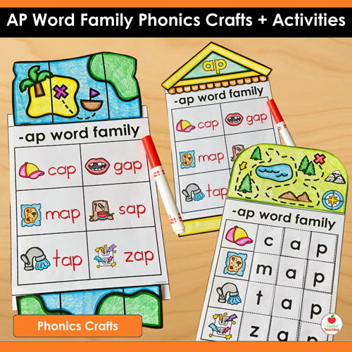 AP Word Family Phonics Crafts and Activities Packet - Image 6
