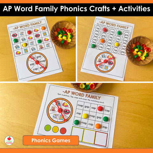 AP Word Family Phonics Crafts and Activities Packet - Image 8