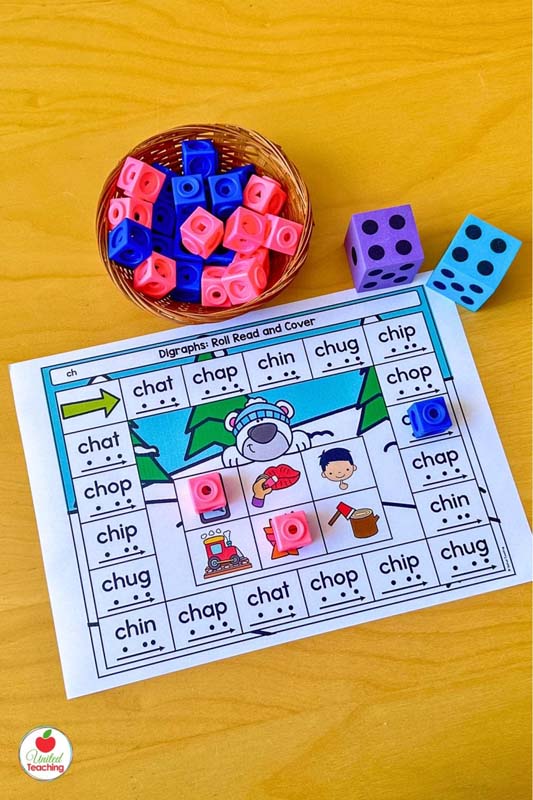 Beginning ch digraphs roll and cover mat