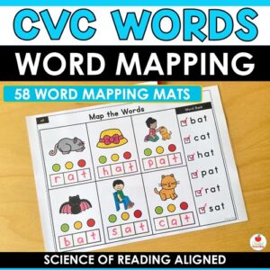 CVC Word Mapping Mats | Science of Reading sligned phonics center
