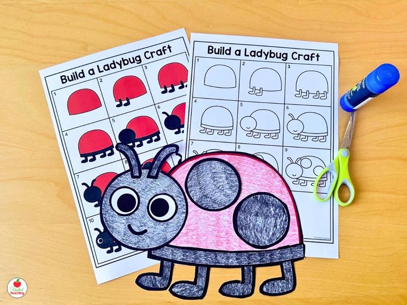 Ladybug craft for kids to make when learning about insects