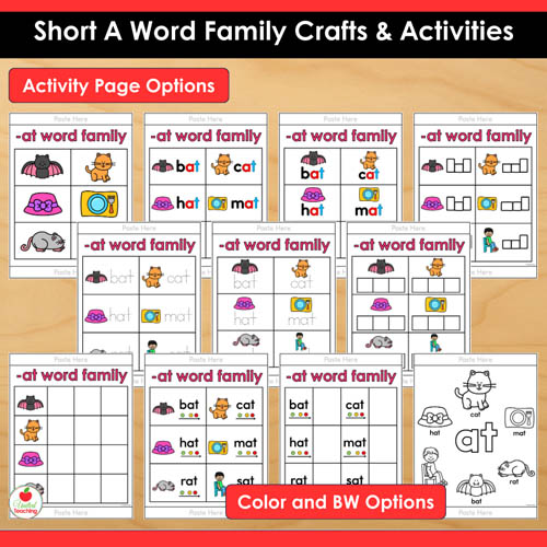 Short A Word Family Phonics Crafts and Activities Packet - Image 8