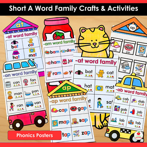 Short A Word Family Phonics Crafts and Activities Packet - Image 10