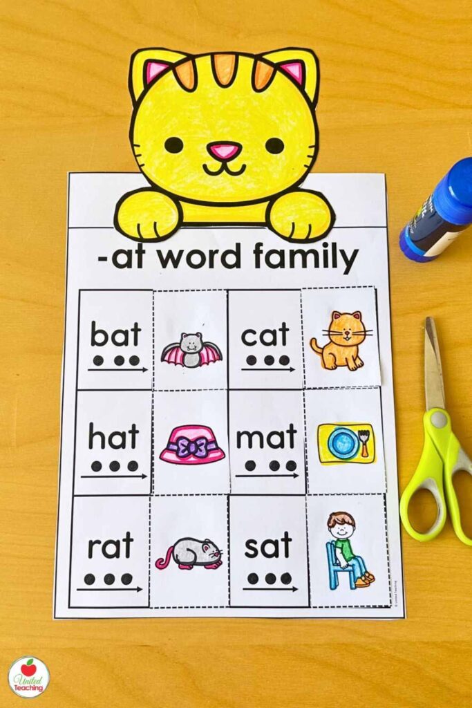 -at word family blend and read craft science of reading aligned