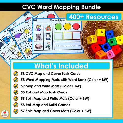 What's included in the CVC word mapping bundle